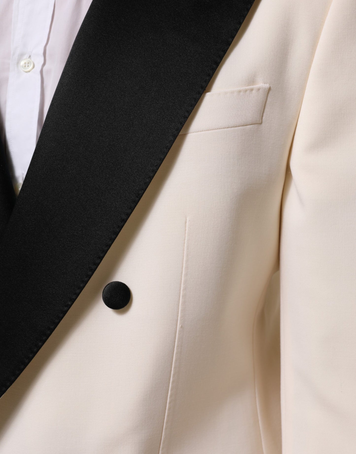 Dolce & Gabbana White SICILIA Double-Breasted Suit Blazer