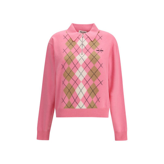 Miu Miu Cashmere zip Polo